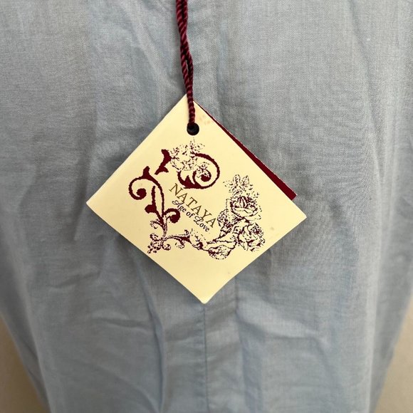 Nataya Sheer Sheath Dress Viscose Women's Blue Large tule layers Fairy Coastal - Picture 15 of 15